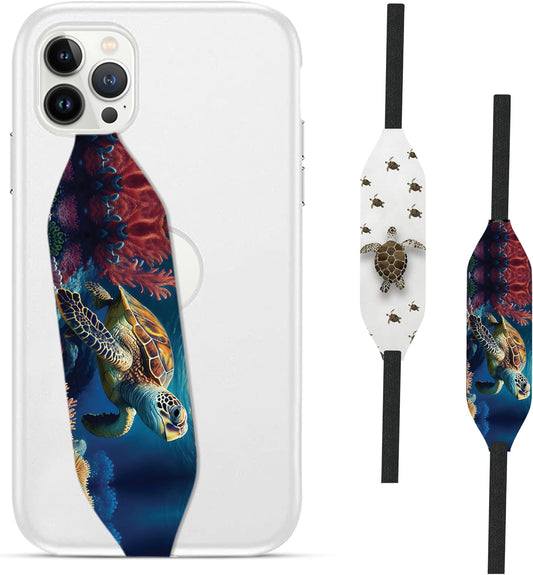 Phone Grip Strap - Reversible Finger Holder for Phone Back, Customizable Anti-Slip Design, Wireless Charging Compatible Detachable Holder for iPhone - Michaelangelo