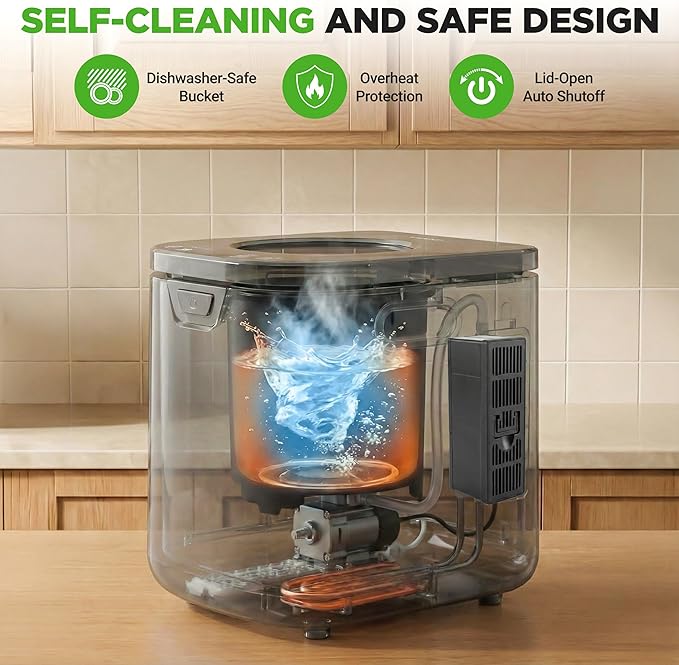 NutriChef 4 Quart Electric Kitchen Composter | Smart Countertop Composter Includes 2 Odorless Carbon Filters | Electric Compost Bin for Indoor Use | 3 Volume Based Modes Small, Medium & Large | Gray