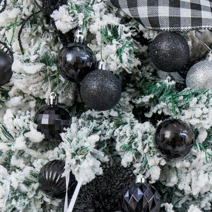 XmasExp 24ct Christmas Ball Ornaments Shatterproof Xmas Tree Hanging Balls Decorations Perfect for Halloween Decorations Holiday Wedding Christmas Decor(1.57", Black)