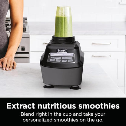 Ninja Kitchen System | All-in-One Food Processor & Blender for Smoothies | Includes Pitcher, Travel Cup, & 8-Cup Bowl | Makes Salsa, Dough, Shakes, & Frozen Drinks | 120 Volts | Black | BL770AMZ