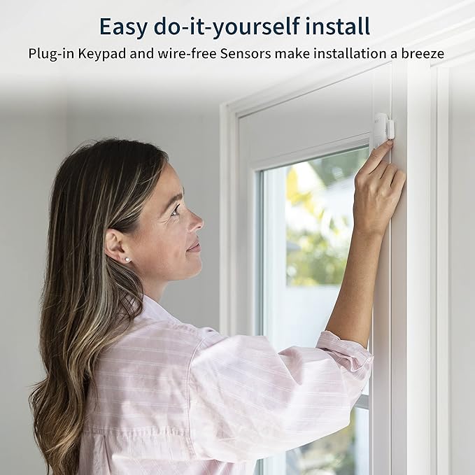 Arlo Home Security System - Alarm System with Wired Keypad Sensor Hub, 5 8-in-1 Sensors & Yard Sign - No Contract Required - DIY Installation - White, SS1501