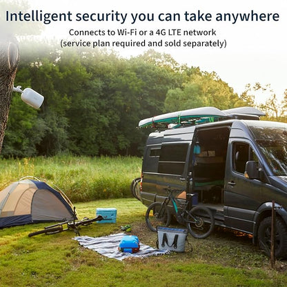Arlo Go 2 1080p Cellular LTE Security Camera - Wireless Outdoor Camera, Removable Rechargeable Battery, Animal Detection, AI Event Captions, 2-Way Audio, SIM Card Sold Separately