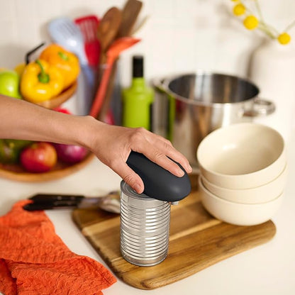 bella Automatic Can Opener, Hands Free, Battery Operated, Cordless, Stainless steel blade to open any Size Can with Magnet to Safely Remove Lid, Seamless Opening Decreases Sharp Edges, Slate