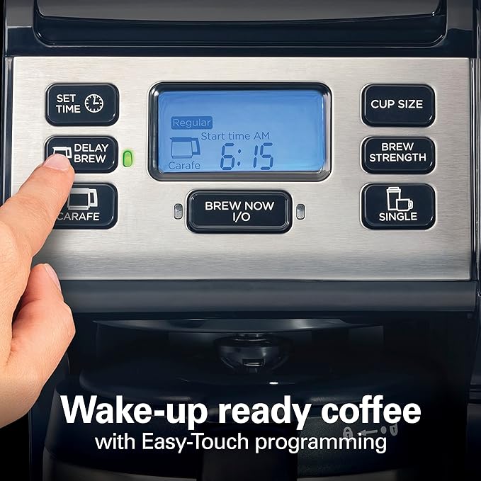 Hamilton Beach FlexBrew Trio 2-Way Coffee Maker, Compatible with K-Cup Pods or Grounds, Combo, Single Serve & Full 12c Thermal Pot, Black and Stainless – Fast Brewing