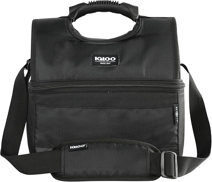 Igloo Gripper Soft Sided Cooler Bag | Insulated Dual Compartment Lunch Cooler