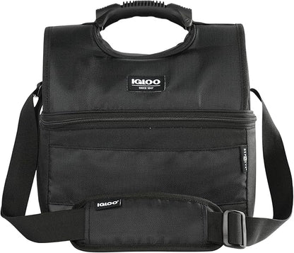 Igloo Gripper Soft Sided Cooler Bag | Insulated Dual Compartment Lunch Cooler