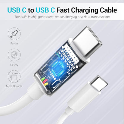 Phone 15 16 Charger, 30W Super Fast Charging, USB C Block Type C Cable Cord 10ft for iPhone iPhone 16,16 Plus,16 Pro,16 Pro Max, iPhone 15, iPad Pro 12.9/11, Galaxy S24,S23-2Pack