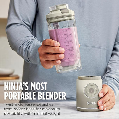 Ninja Blast Max, Portable Blender + Twist & Go, Personal Smoothie, Blend, Ice Crush, 3 Programs, Cordless, 22 oz removable Vessel, Dishwasher Safe, Leakproof, Navy, BC251NV