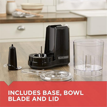 BLACK+DECKER,Improved Assembly,HC300B FreshPrep 3-Cup Electric Food Chopper,capacity,(Pack of 2)