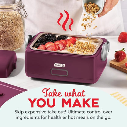 DASH Hot2Go™ Personal Food Warmer (30 Ounces, with spoon & fork) - Berry