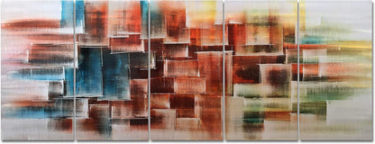 Yihui Arts Abstract Metal Wall Arts Hand Crafted Aluminum Artwork Large Modern Wall Accent for Living Room Bedroom Kitchen Decor