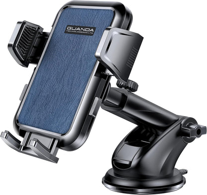 2025 Upgrade Car Phone Holder Mount, Universal Window Cell Phone Car Mount for Dashboard Windshield, Car Dash Mount Mobile Holder for iPhone, Samsung, Nokia, LG and All Android Smart Phones