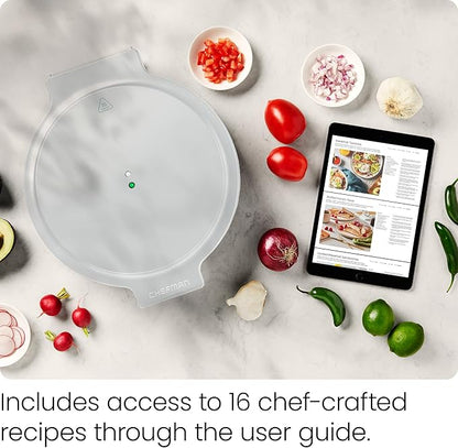 Chefman Everything Maker & Pizza Oven – 1440W Countertop Electric Pizza Maker with 12” Nonstick Cooking Plates, Plus Makes Quesadillas, Omelettes and More, with Indicator Lights and Vertical Storage