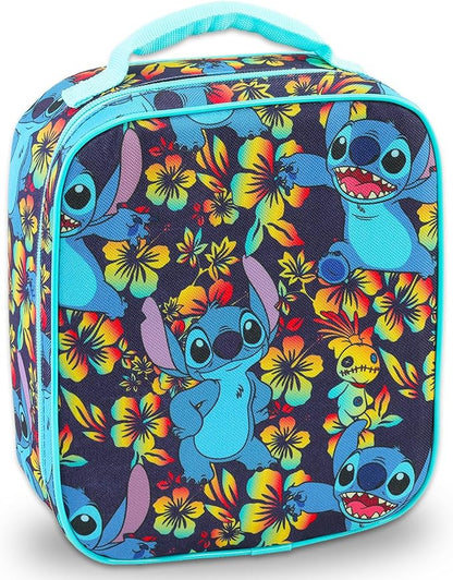 Disney Lilo and Stitch Lunch Bag Set - Bundle with Disney Lunch Box, Stickers, Reusable Water Bottle, and More | Stitch Lunch Container for Kids