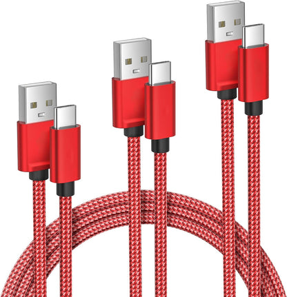 Elebase USB Type C Charger Cable 3 Pack 1.5/3.3/6.6FT,Car Charging Cord for iPhone 16 Pro Max Plus,Kindle Fire HD 7 2022 12th,10 9th 2019,8 10th 2020,Paperwhite 11th 2021,Samsung Galaxy S22 S23 S24