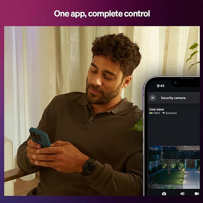 Philips Hue Secure Smart Contact Sensor, Black - 1 Pack, Door Sensor Made for Indoor Doors and Windows, Door Alarm Requires Hue Bridge, Works with The Hue App