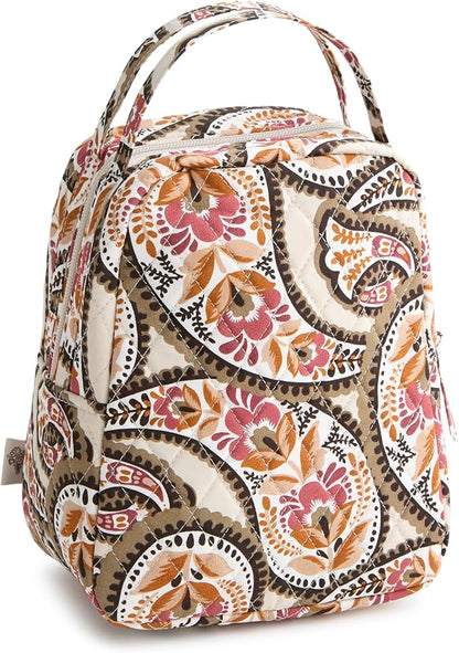 Premium Cotton Lunch Bag, Blooming Paisley, One Size
