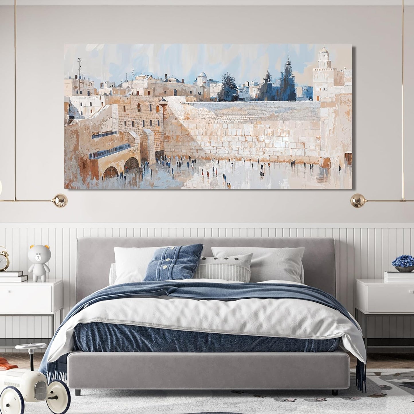 Canvas Wall Art Decor Pictures Beige Large Wall Art Decorations For Living Room Vintage Canvas Art Wall Artwork For Walls Decor Prints Pictures For Bdroom Office Wall Decor 24" X 48" Ready to Hang