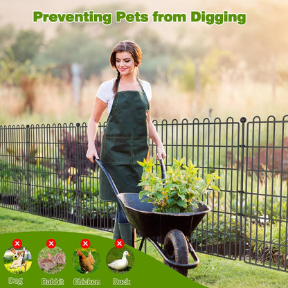25 Panels No Dig Decorative Garden Fence with Gate for Yard, 32 in(H) X 59 ft(L) Animal Barrier Fencing for Outdoor Dog, Metal Portable Garden Fences for Borders, Pets, Landscape, Temporary Fence