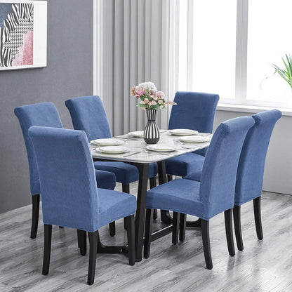 Howhic Stretch Chair Covers for Dining Room Set of 2, Removable Washable Dining Room Chair Covers, Dining Chair Slipcovers Seat Protector, Great for Home and Banquet Deecor (Periwinkle Blue, 2 Pack)