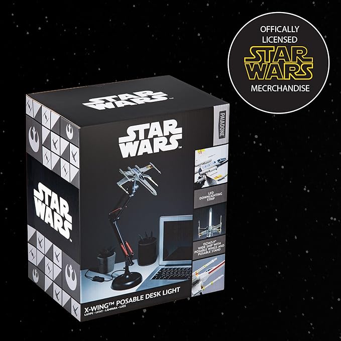 Star Wars X Wing Posable Desk Lamp - Officially Licensed Disney Star Wars Merchandise - Decor and Gifts for Men | Paladone