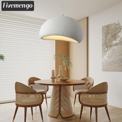 23.6in Large Wabi Sabi Pendant Lights Kitchen Island Lighting Fixture Ceiling Mount White Modern Japanese Lamp Japandi Chandelier for Dining Living Room Bedroom Restaurant Hanging Lamp