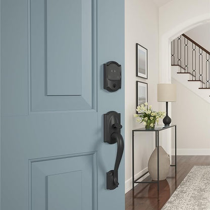 Schlage Encode Plus Smart Wi-Fi Lock for Front Door, Keyless Entry Deadbolt, Unlock with Apple Watch, Built-in WiFi and App Control, Easy Install, Alexa & Apple HomeKit Compatible, Matte Black