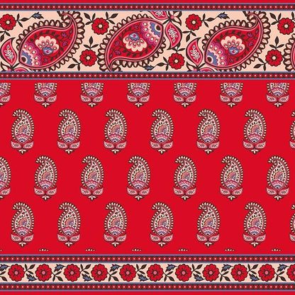 Premium Cotton Lunch Bag, Flowering Paisley Goji Berry, One Size
