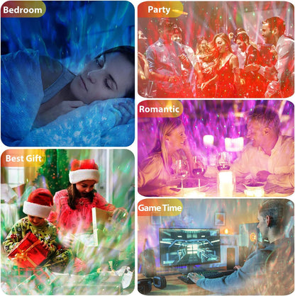 Star Projector Night Light - Galaxy Projector Light for Bedroom/Party Adults Kids with Bluetooth Music Speaker Voice & Remote Control, No App Needed