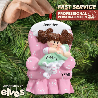 Personalized Sibling Christmas Ornaments 2024 - Sister Ornaments New Big Sister Family Ornaments Children My First Christmas as a Big Sisters Ornament Sibling