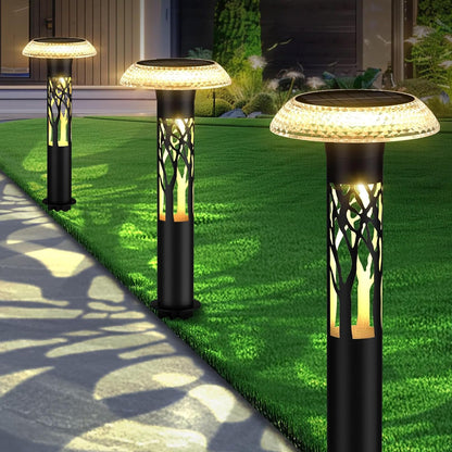 Large Solar Pathway Lights 6 Pack, 8 Modes Solar Lights Outdoor Landscape Lighting for Outside Path Walkway Driveway Sidewalk Patio Lawn Yard Garden Decor
