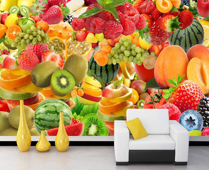 Fruit Cocktail Wall Mural Wallpaper 178" x 117"