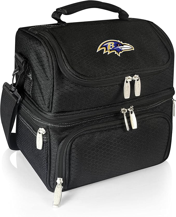PICNIC TIME NFL unisex-adult NFL Pranzo Lunch Bag, Insulated Lunch Box with Picnic Set, Lunch Cooler Bag