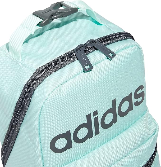 adidas Unisex Santiago Lunch Bag, Insulated School Food Container Box Discontinued, Semi Flash Aqua Blue/Onix Grey/2.0, One Size