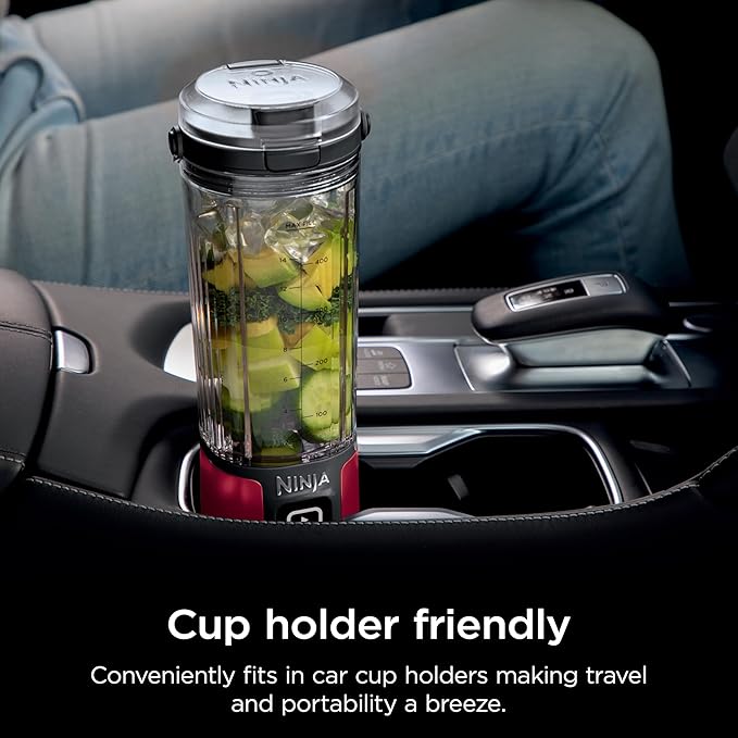 Ninja Blast Portable Blender & Accessories, Cordless, 18oz. Vessel, Personal Blender for Shakes & Smoothies, Leakproof Lid & Sip Spout, USB-C Cord, Dishwasher Safe Parts, BPA Free, Red, CL155ARD