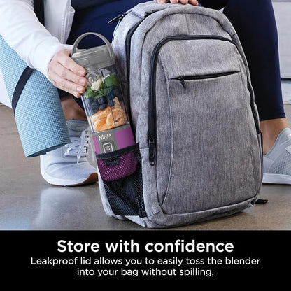 Ninja Blast 16 oz. Personal Portable Blender with Leak Proof Lid and Easy Sip Spout, Perfect for Smoothies, Cordless, USB-C Rechargeable, Dishwasher Safe Parts (Renewed) (Passion Fruit Purple)