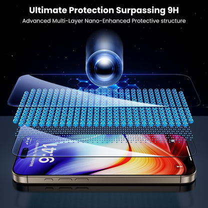 Uyiton UnBreak-Glass for iPhone 15 Pro Max Screen Protector, [Ultrasonic Fingerprint Support][Auto-Alignment Frame] Scratch-Resistant Bubble-Free 15 Pro Max Screen Protector(6.7''), 2 Pack
