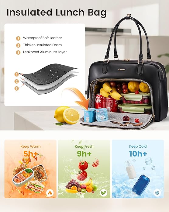 LOVEVOOK Tote Bag for Women,Light Puffer Tote Bag with Multi-pockets,Stylish Carry on Laptop Bags for Daily,Travel,Work,Gym | with Multi-pockets, Stylish, Carry on, for Daily, Travel, Work