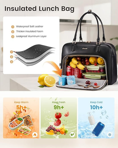LOVEVOOK Tote Bag for Women,Light Puffer Tote Bag with Multi-pockets,Stylish Carry on Laptop Bags for Daily,Travel,Work,Gym | with Multi-pockets, Stylish, Carry on, for Daily, Travel, Work