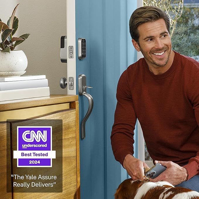 Yale Assure Lock 2 Keypad with Wi-Fi Connect, Satin Nickel Deadbolt for Vacation Rental Hosts, YRD410-CB1-619