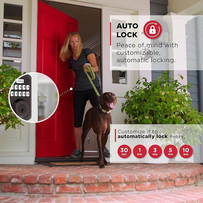 Kwikset Powerbolt 250 10-Button Keypad Venetian Bronze Transitional Electronic Deadbolt Door Lock, Featuring Convenient Keyless Entry, Customizable User Codes and Auto-Locking