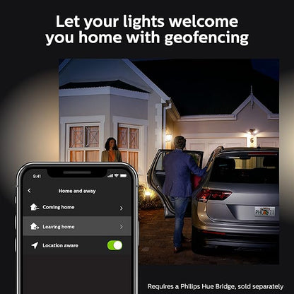 Philips Hue Lily Outdoor Smart Spotlight Base Kit, 3 Pack, White and Color Ambiance LED Walkway Lights, Low Voltage Landscape Lighting, Requires Bridge, Control with App & Voice, Weatherproof