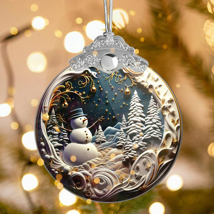 2025 Christmas Ornament, Christmas Ornaments, Ornaments,Christmas Tree Ornaments, Christmas Tree 2D Acrylic Ornament, White Elephant Gifts, Gag Gifts Funny Adult, Christmas Decor (Snowman)