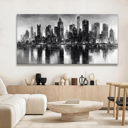 QSQ New York City Wall Art Brooklyn Bridge Wall Art For Living Room Office Bedroom Cityscape Canvas Art Wall Decor Paintings Picture For Bedroom Home Wall Decor Chicago Artwork For Walls 29 × 58 In