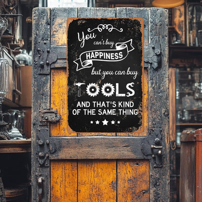 Garage Signs for Men Mechanic Shop Decor Funny Tool Rule Metal Tin Signs for Dad Garage Gifts Grandpa Workshop Wall Decor 8x12 Inch