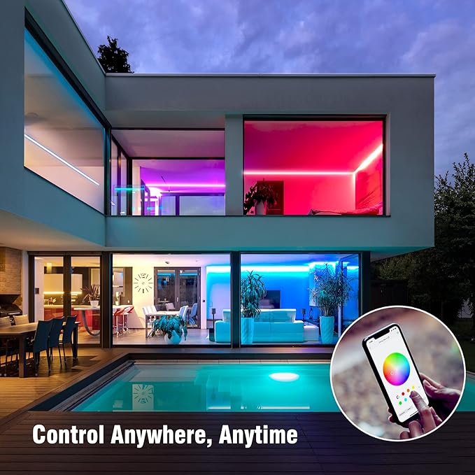 Sengled Smart Zigbee Multicolor Light Strip, 2M (6.56ft) Base Kit, Hub Required, Also Compatible with Alexa & Google Assistant, RGBW, Extendable, High Brightness, 1400Lumens (E1G-G8E)