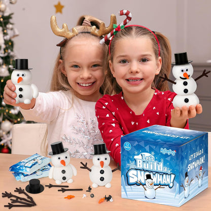 24 Pack Snowman Crafts, Christmas Decoration DIY Kit, Christmas Snowman Gift Bulk, Build a Modeling Clay Snowman Kit with Air Dry Clay Xmas Stocking Stuffers Gift for Party Favors Winter Activities