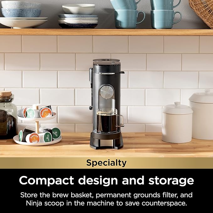 Ninja Pod & Grounds Specialty Single-Serve Coffee Maker bundled with the Blast Portable Blender, Cordless, 18oz. Vessel, Personal Blender for Shakes & Smoothies, Leakproof-Lid & Sip Spout (Renewed)
