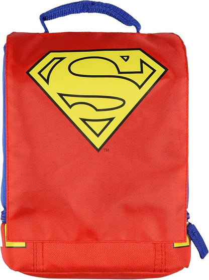 DC Comics Superman Lunch Box Dual Compartment Insulated Food Container Bag 10"