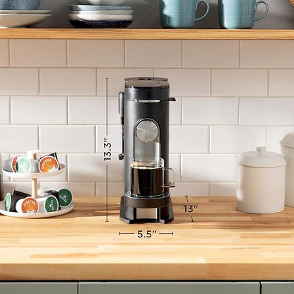Ninja | Coffee Maker | Single Serve |Brew with Coffee Pods & Grounds| Compatible with K-Cup Coffee Pods | 4 Brew Styles, up to 24oz Cup Sizes & 56oz Removable Reservoir | Black | PB051
